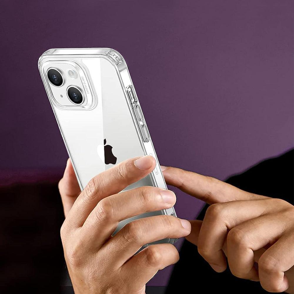 Aibex Designed for Apple iPhone 15 Plus Cover | Camera Protection Back Cover Case (TPU + Polycarbonate | Crystal Transparent) - Aibex